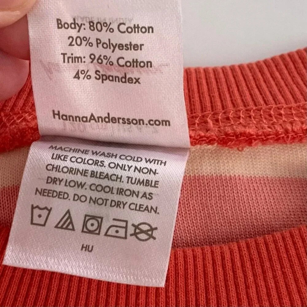 NEW Hanna Andersson kids terry sweatshirt top 6-7 years